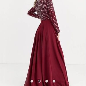 ASOS sequined maxi dress size 4